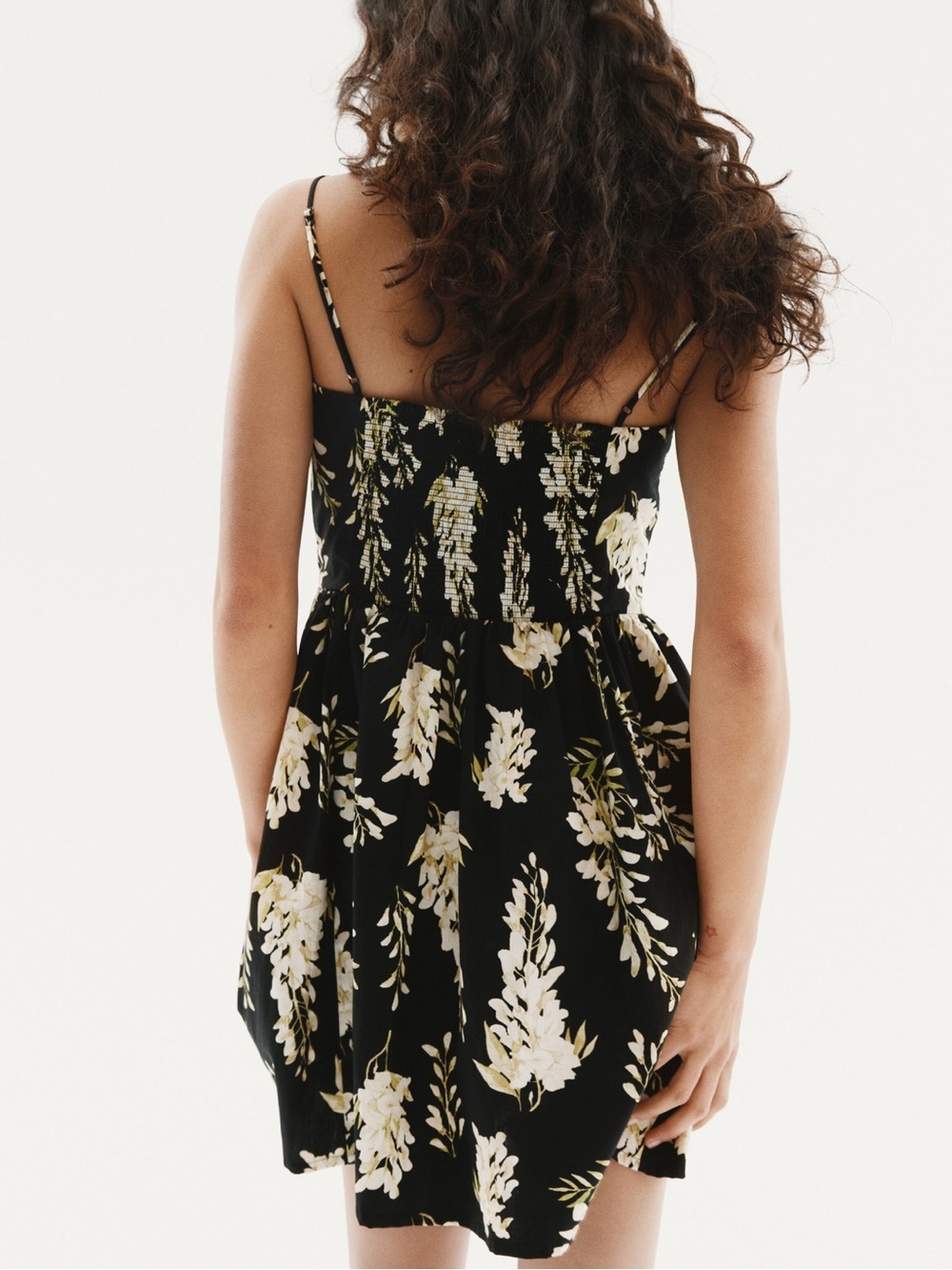 H&M Black and Yellow Floral Dress